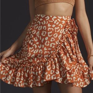 Anthropologie Hutch Wrap Mini Skirt